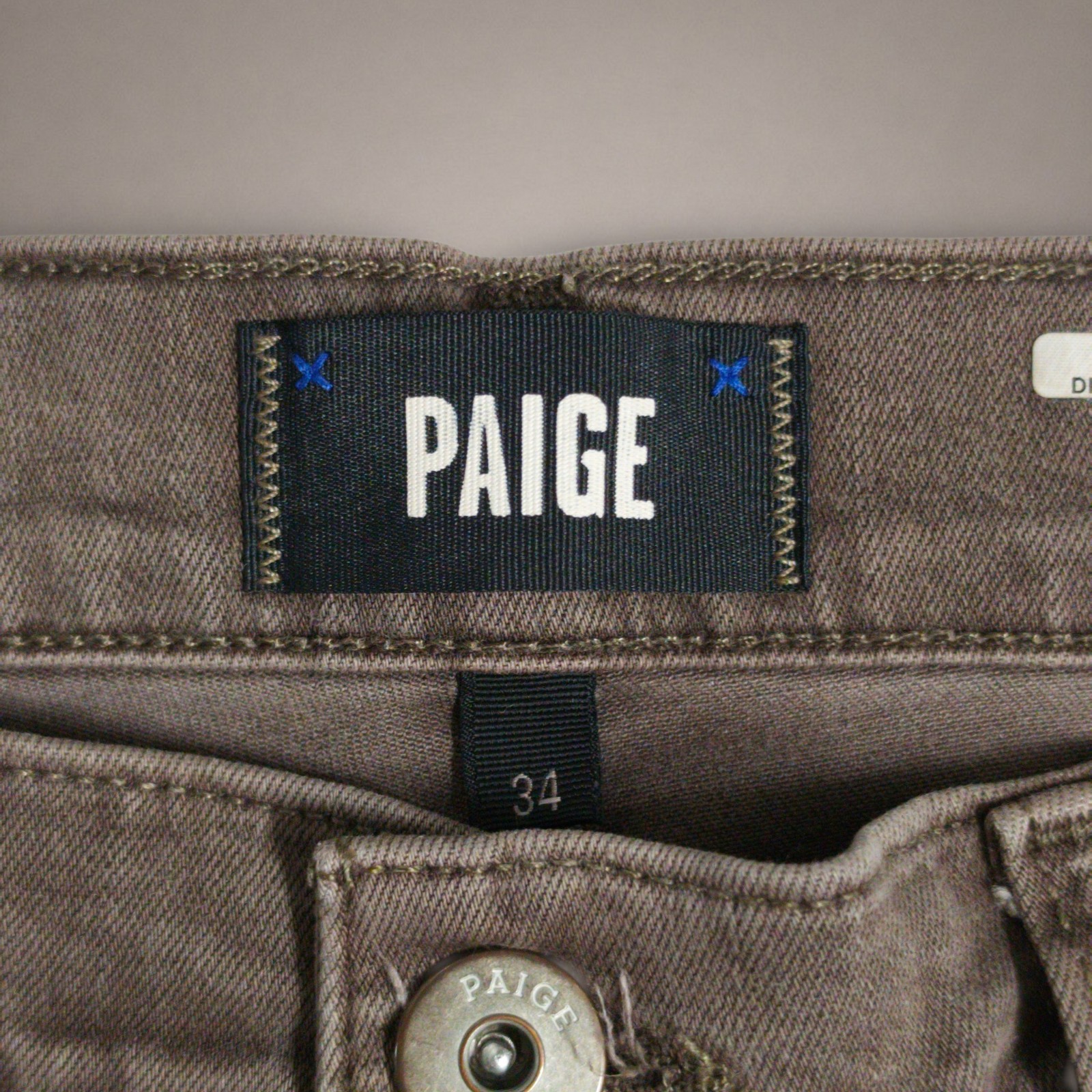 PAIGE Federal Men’s Jeans 34×32 Vintage Falcon Gray Slim Straight