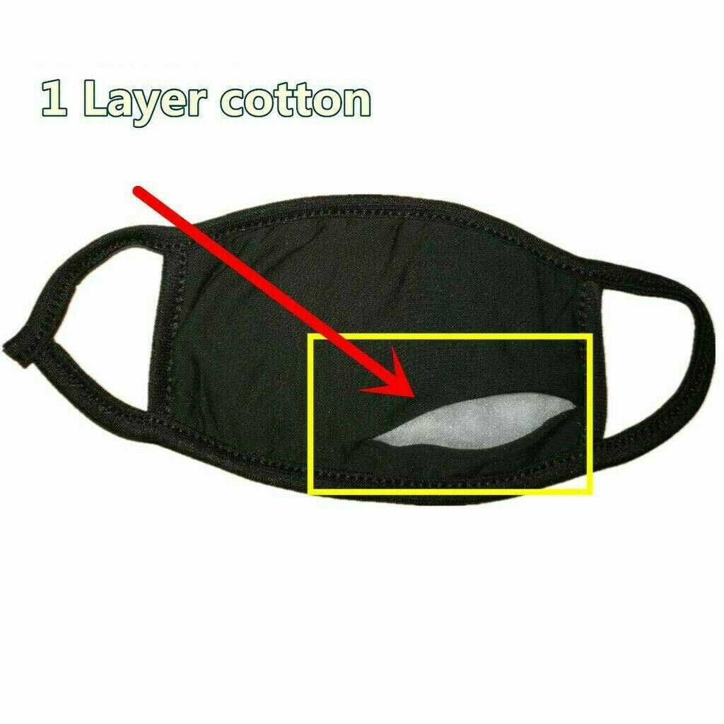 [5-Pack] Black Face Fashion Mask Washable Reusable Unisex Adult MASK US SELLER