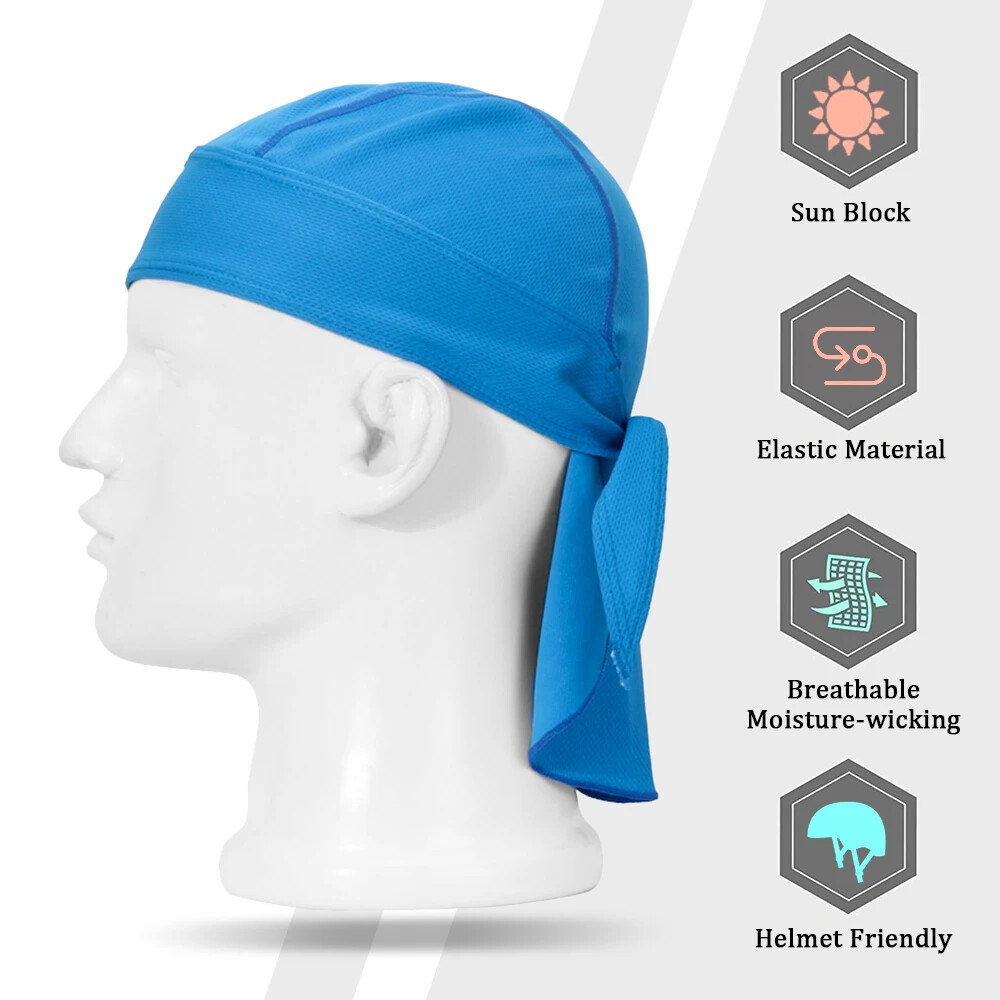 Motorcycle Wrap Biker Du Do Black Bandana Paisley Doo Rag Head Skull Cap Durag