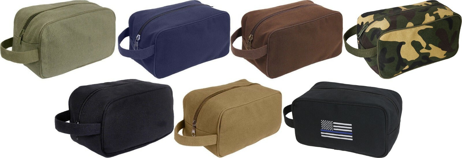 Tactical Travel Toiletry Bag Zipper Canvas Case Compact Organizer Portable Dopp