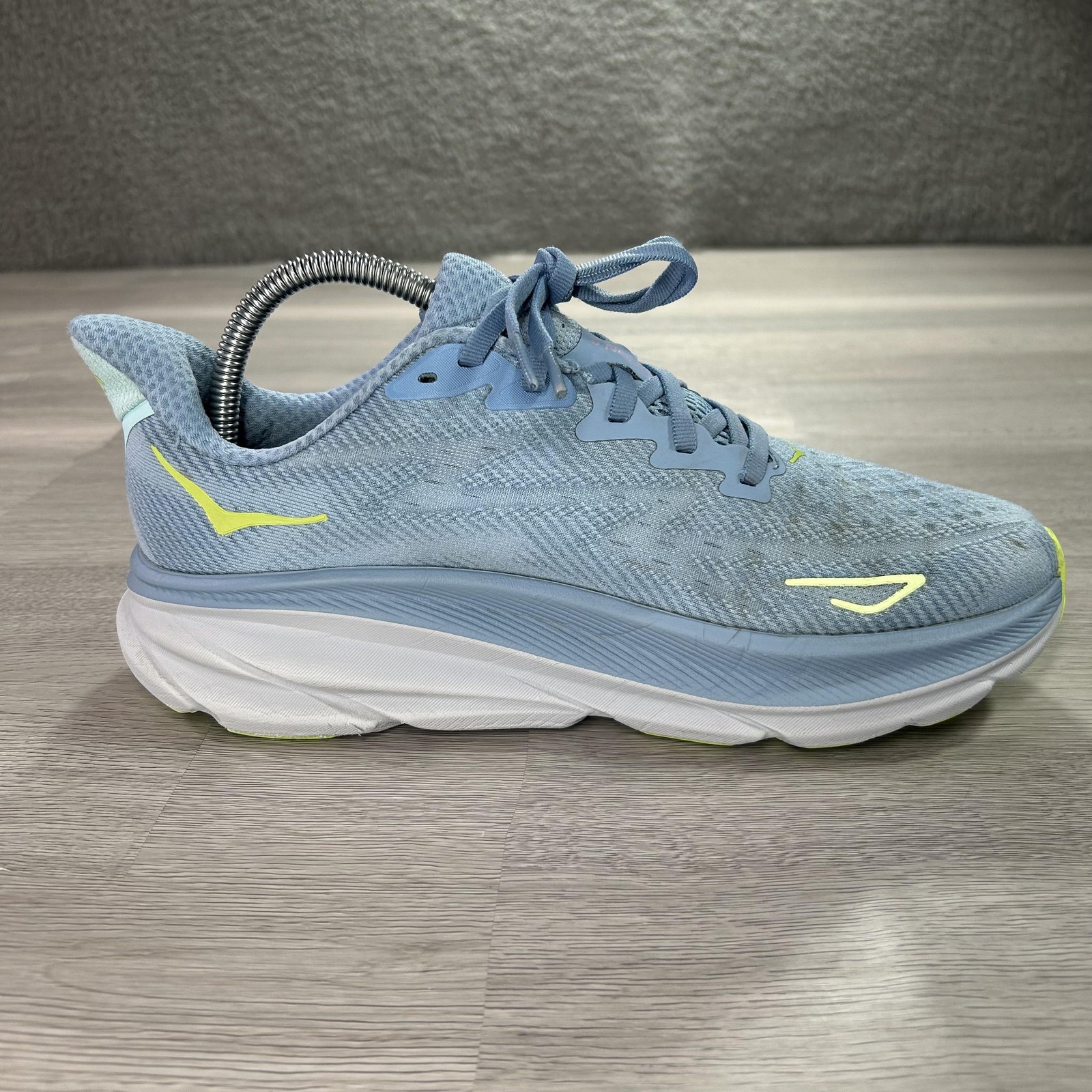 Hoka One One Clifton 9 Running Shoes Womens Size 8.5 Blue Cushioned 1127896 DNK
