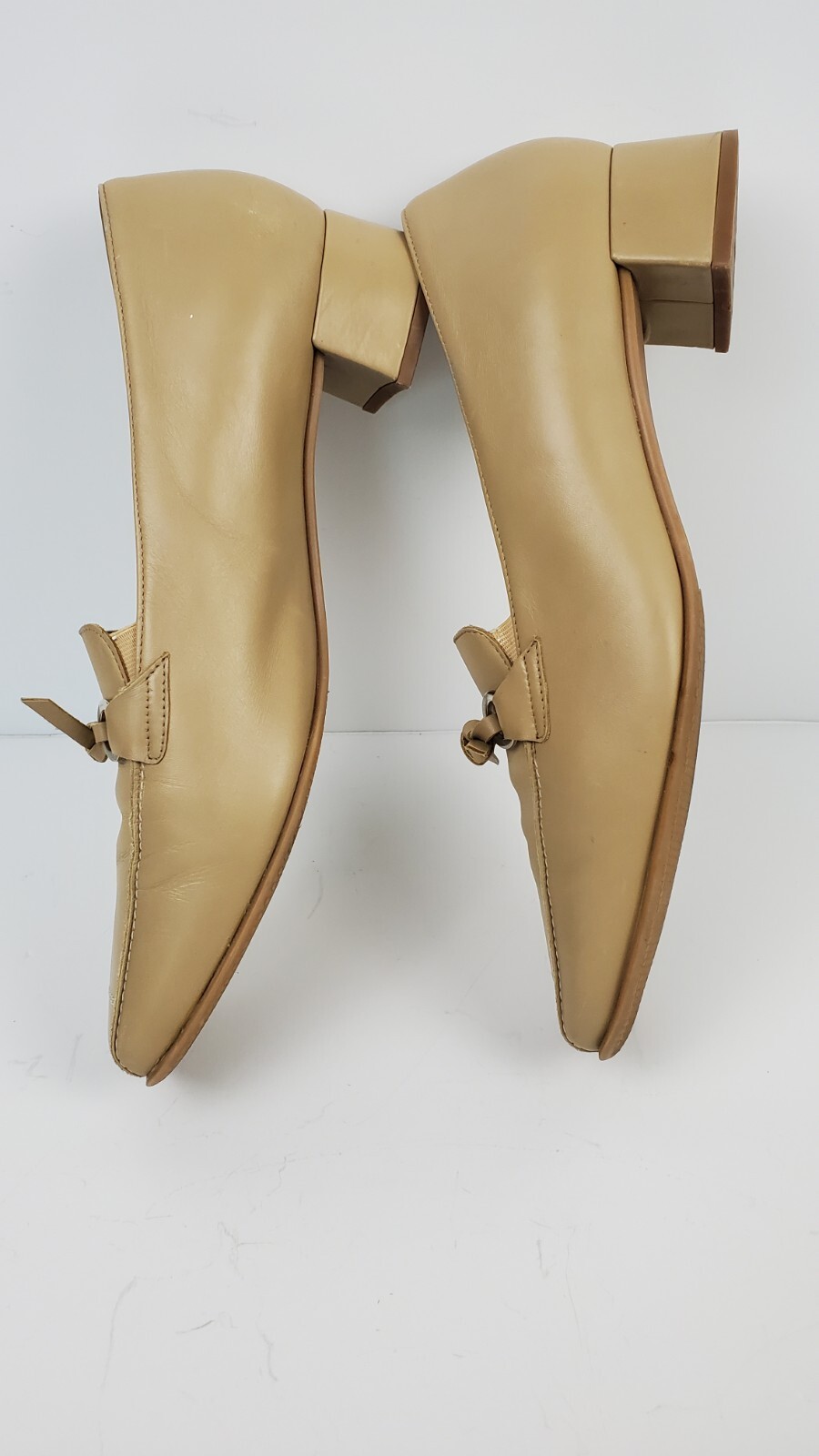 THERESIA M. Graham tan leather shoe Loafer heel 7.5 (9.5 US) Made in Germany