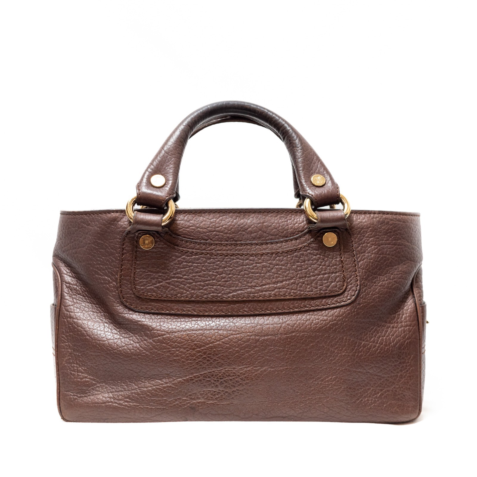 CELINE Boogie Bag BrownLeather Hand bag Auth from JAPAN
