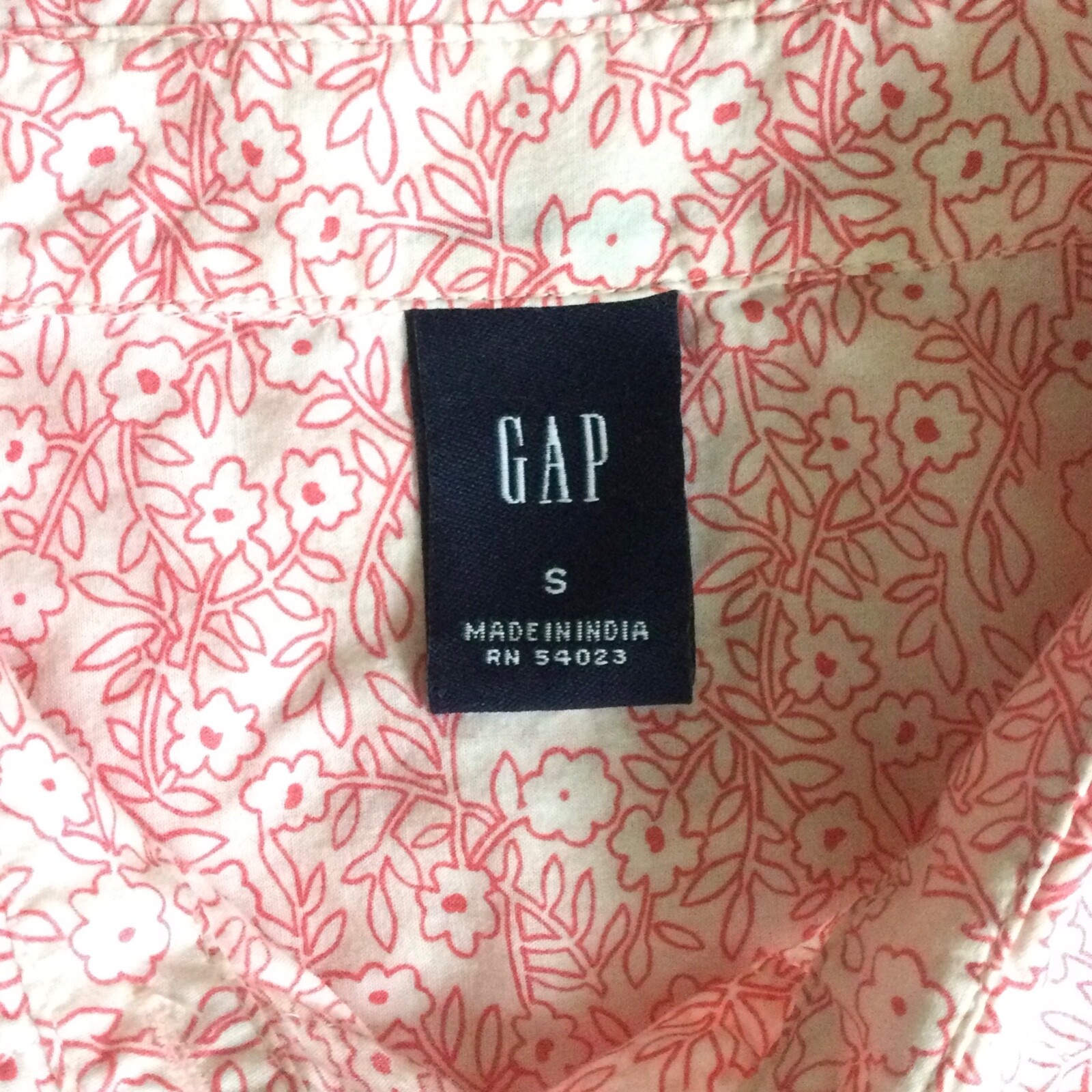 Vintage GAP Floral Button Down Shirt Pink White Y2K – Sz Small