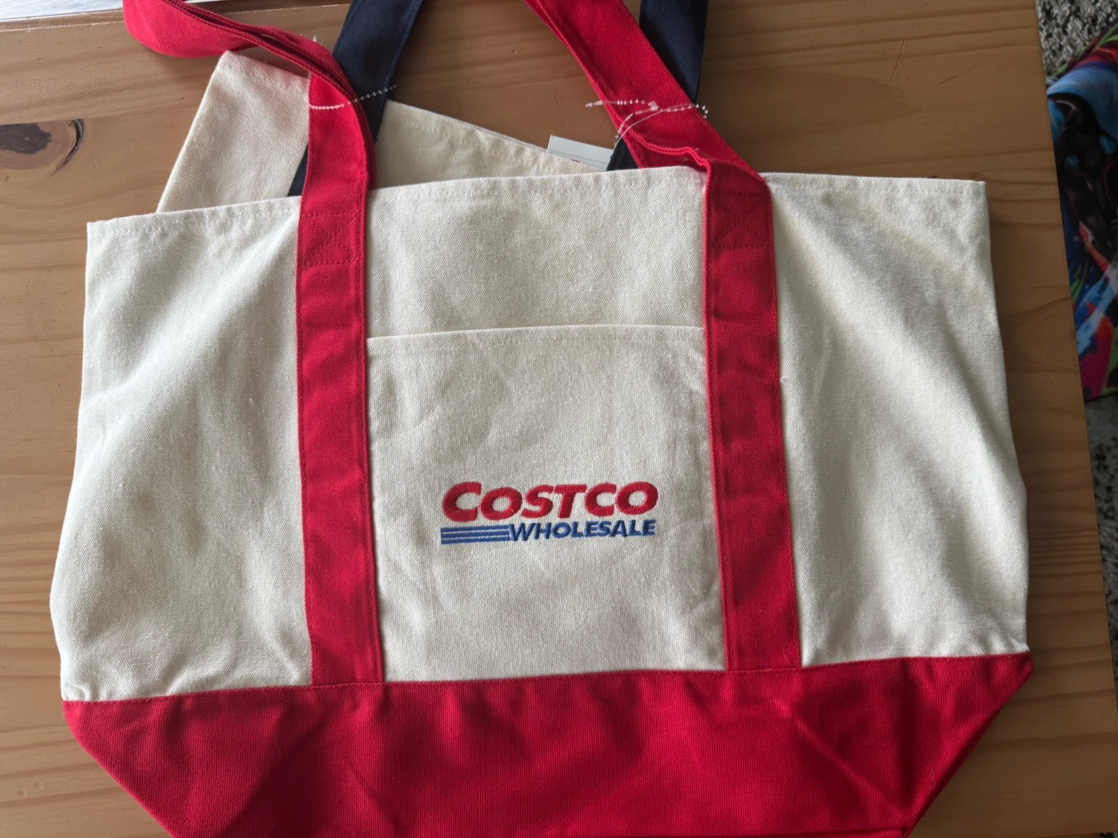 Costco Wholesale Exclusive 2 Pack Canvas Tote Bag Large Red Mini Navy IN HAND