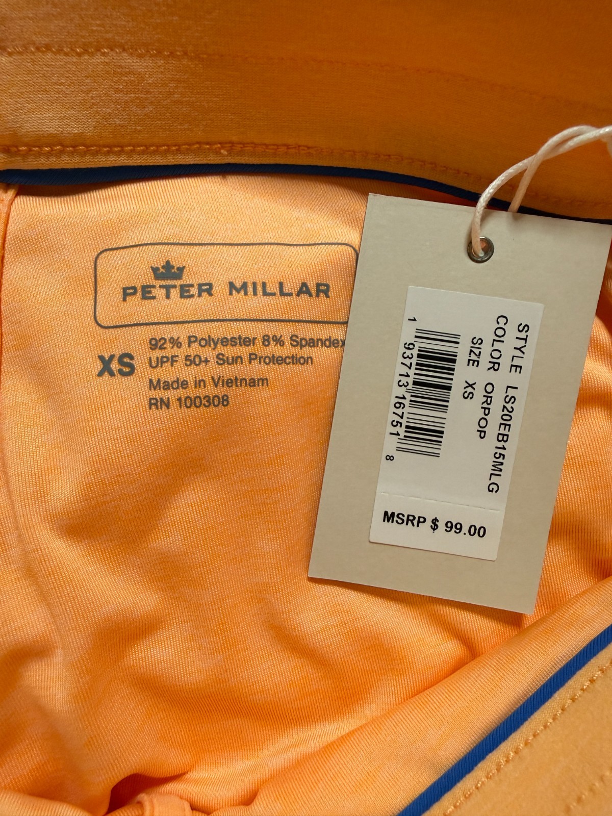 NWT WOMEN’S PETER MILLAR SKORT – SIZE: X-SMALL – ORANGE POP (A4.8)