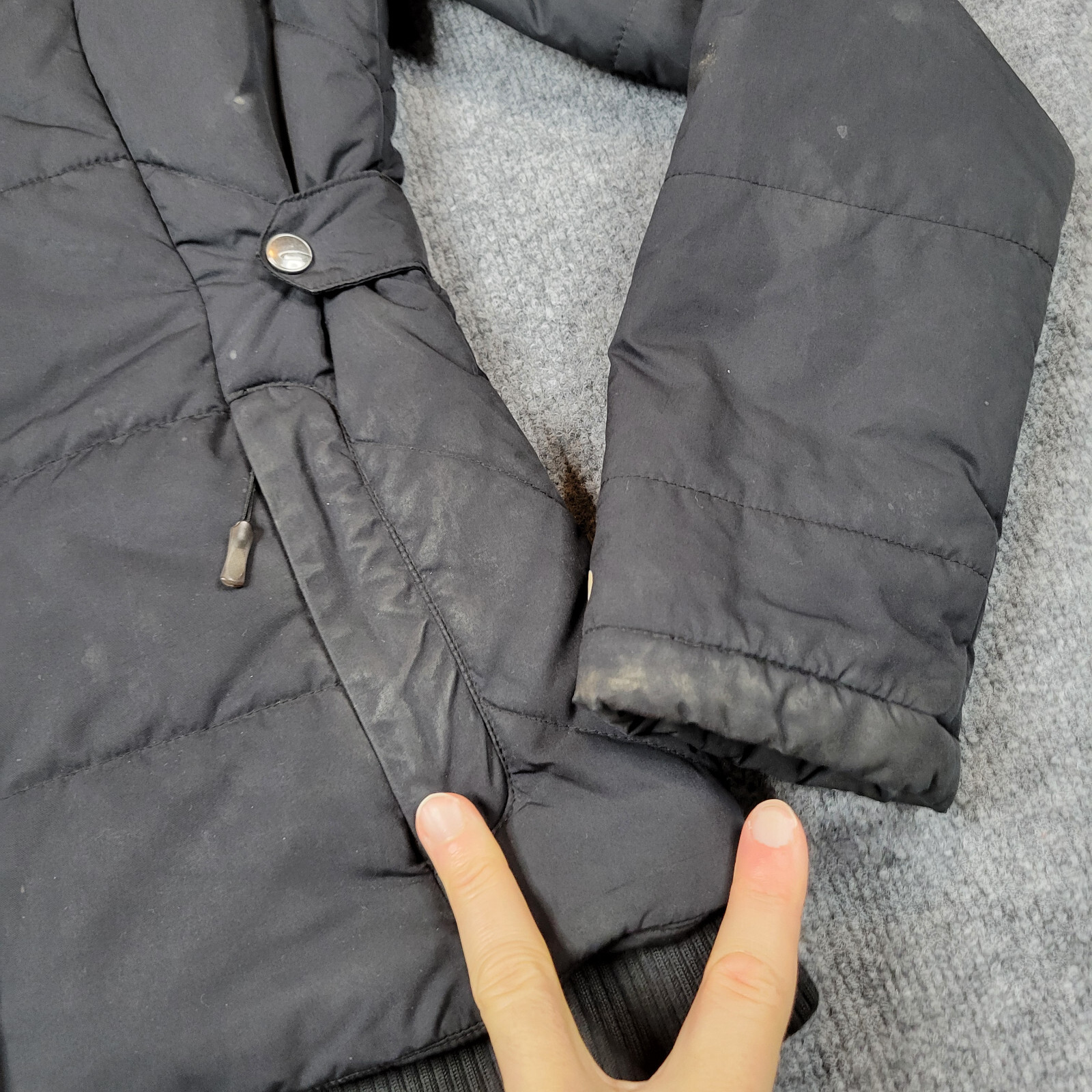 Oakley Jacket Womens Small Black Zip Winter Coat Insulated Pockets Outdoor READ*