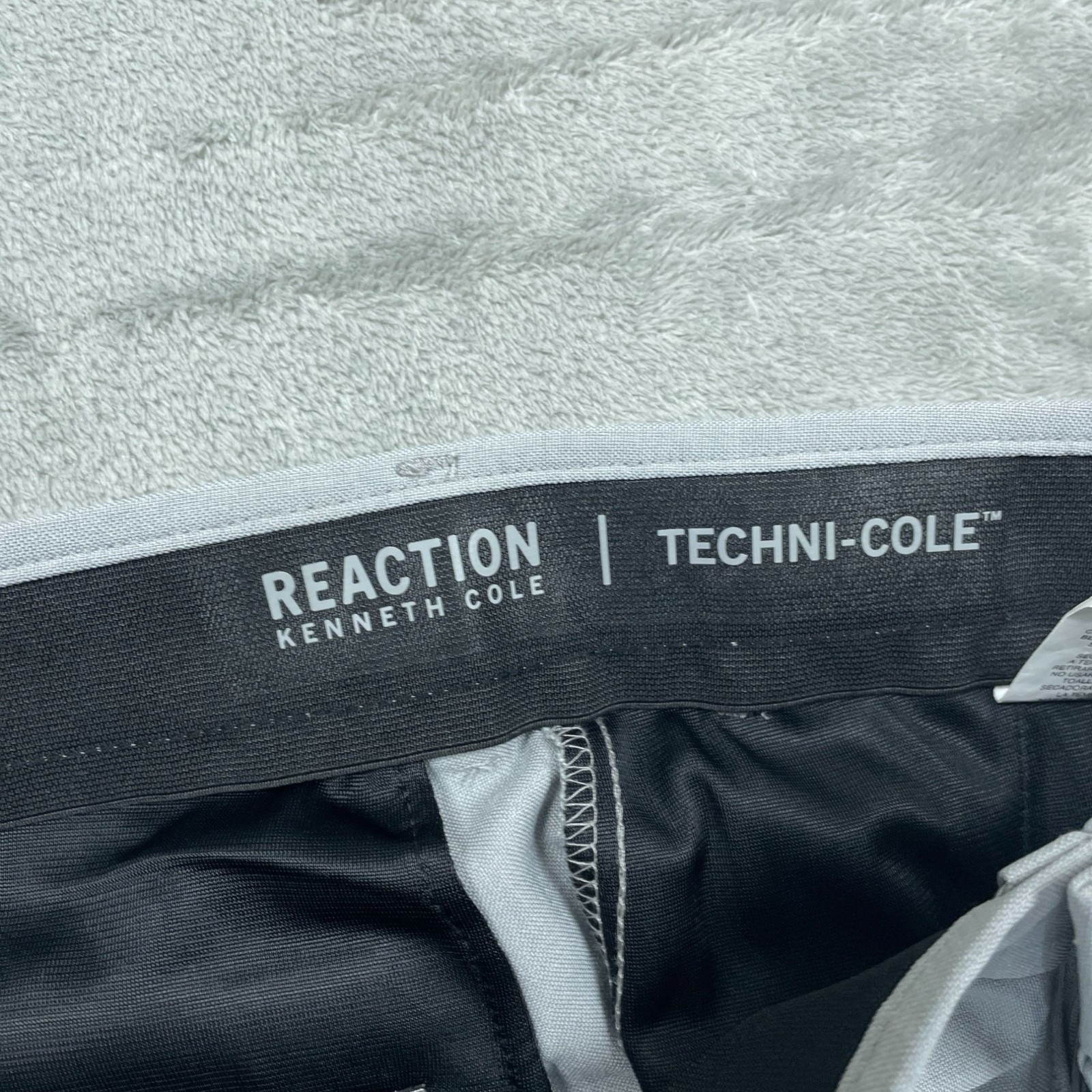 Kenneth Cole Reaction Techni-Cole Slim Fit Gray Dress Pants 36×34 a1050