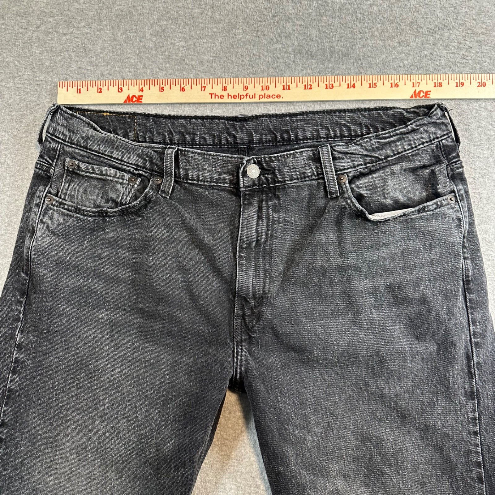Levi’s 569 Men’s Size 36Wx32L Loose Straight Black Denim Jeans Stretch