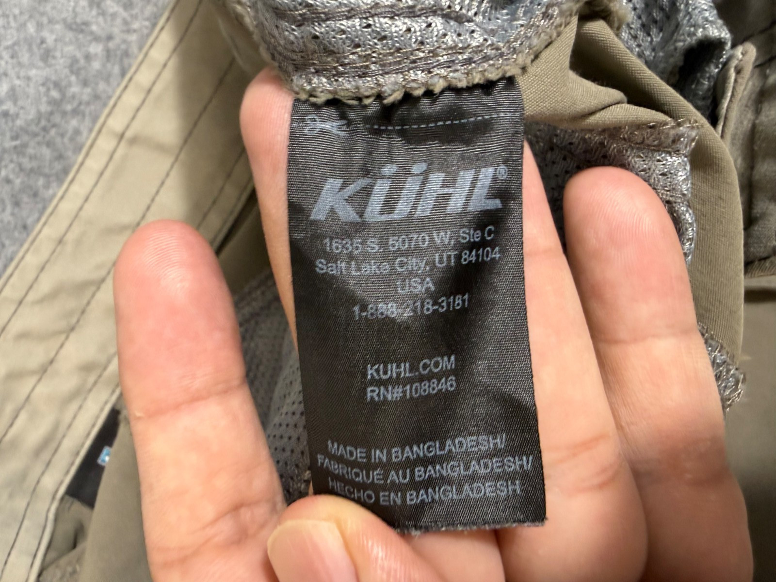 Kuhl Hiking Camping Shorts Mens 36 Khaki Beige Stretch Outdoor Utility Pockets