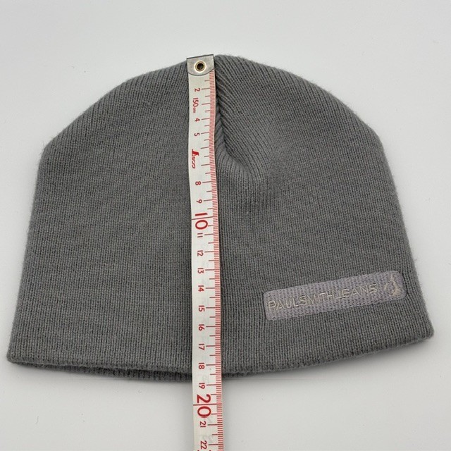 Paul Smith Jeans Gray Knit Beanie Hat Acrylic 100% One Size Excellent From Japan