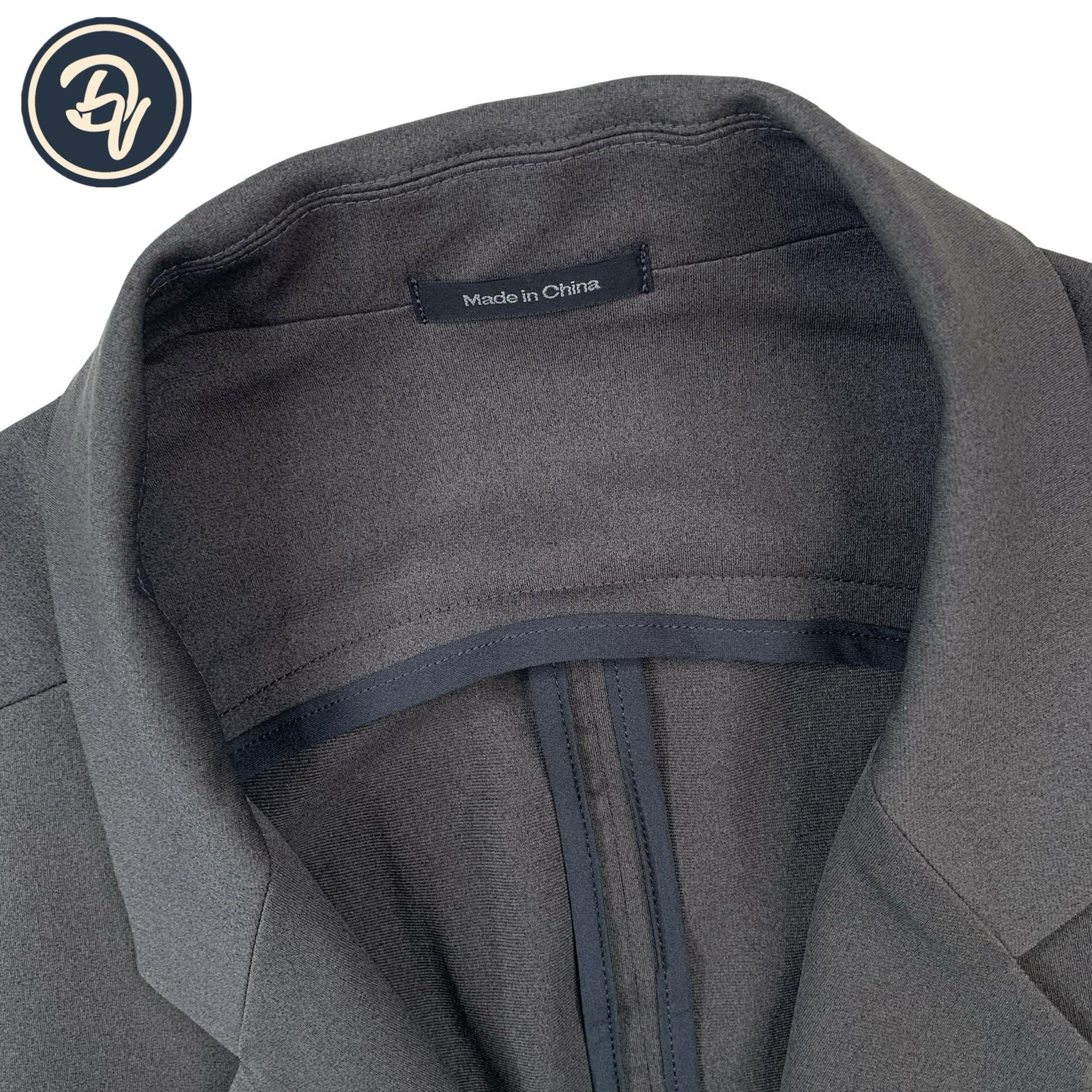 Mint! M Ministry of Supply Solid Dark Grey Patch Pocket Prime Flex Blazer