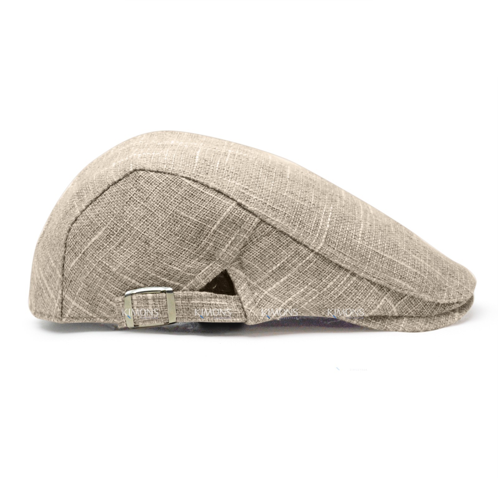 Mens Mesh Ivy Cap Summer Newsboy Flat Hat 100% Cotton Adjustable Khaki