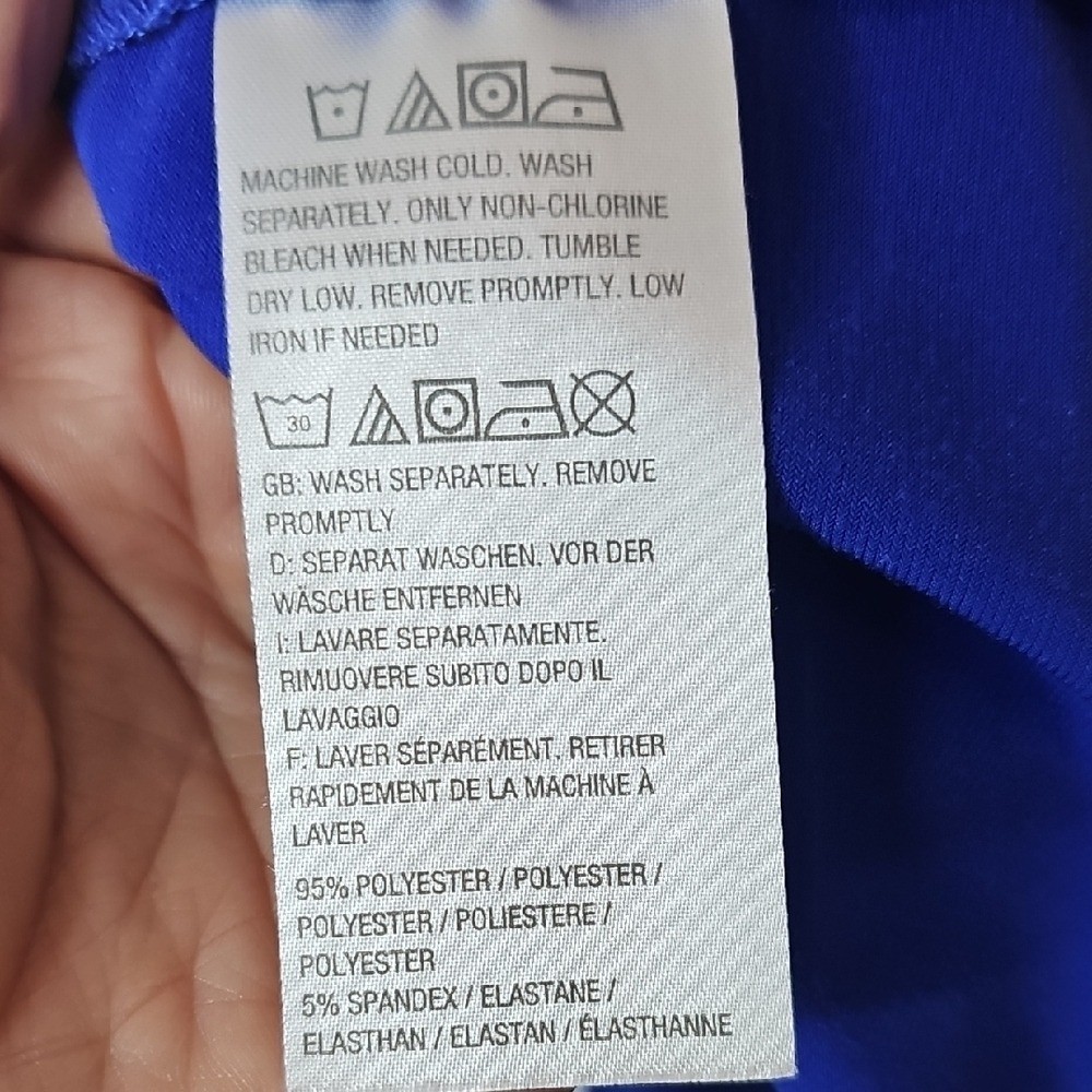 Susan Graver Royal Blue V-Neck Tank Top