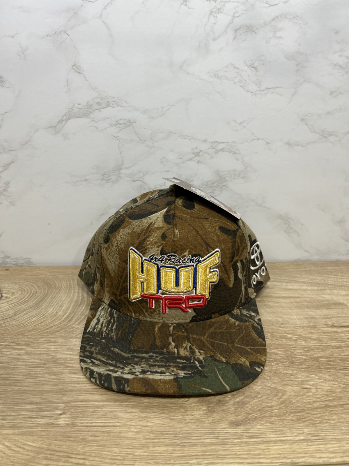 HUF x TOYOTA TRD 4×4 Racing Woodsman RealTree Camouflage Snapback Hat