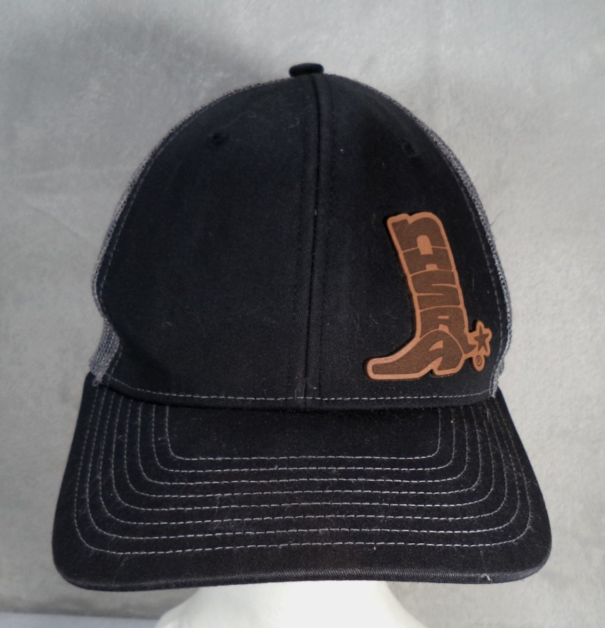 Richardson 112 NHSRA Adjustable Snapback Gray Black Trucker Mesh Cap Hat