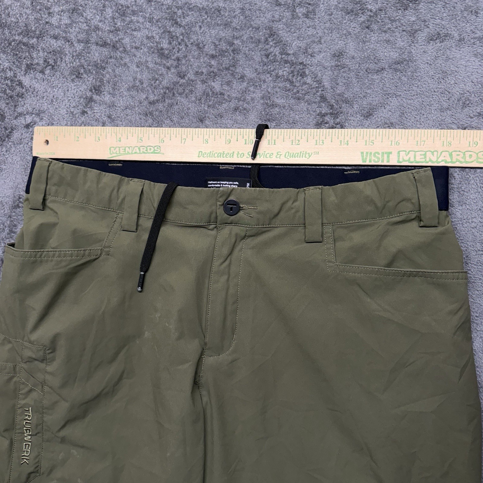 Truewerk Cloud Pants Men XL Green Workwear Utility Outdoor Performance