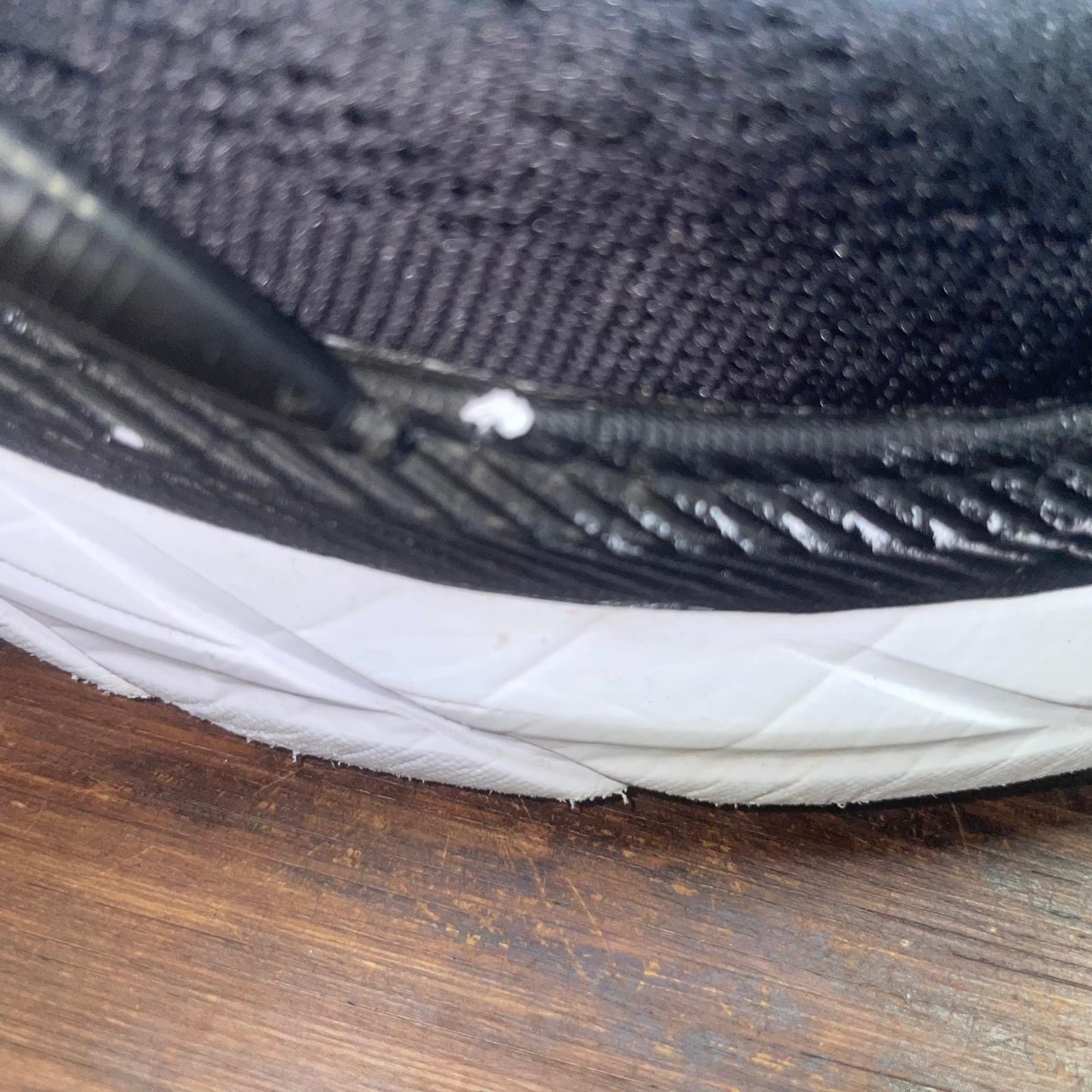 Hoka One One Clifton 8 Men’s 12.5 Black White Athletic Running Shoes Sneakers