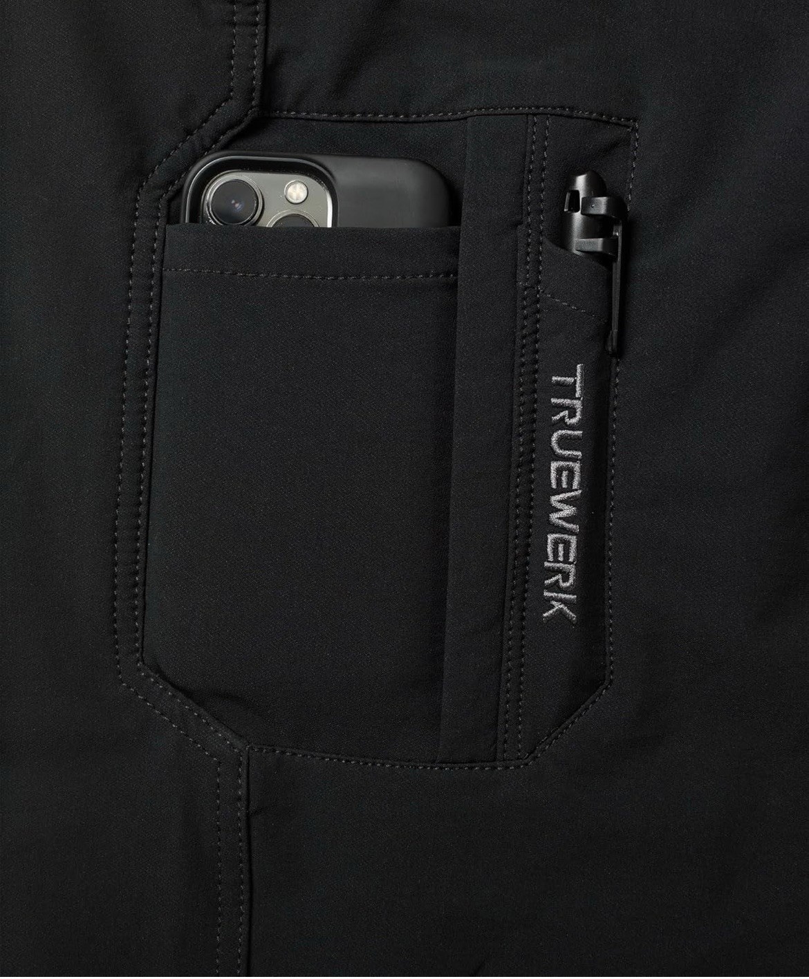 Truewerk T2 Werkpants Mens 40×30 Black Water Resistant Pants Softshell