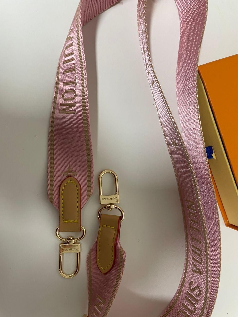 Louis Vuitton Shoulder Strap Adjustable Crossbody Shoulder Replacement Pink W/B