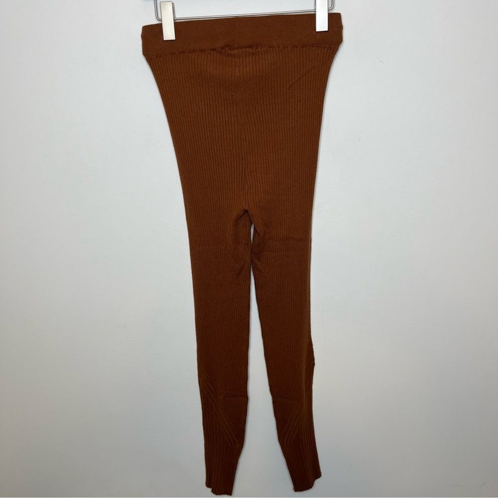 Varley Mocado Rib Knit Leggings Tortoise Shell L