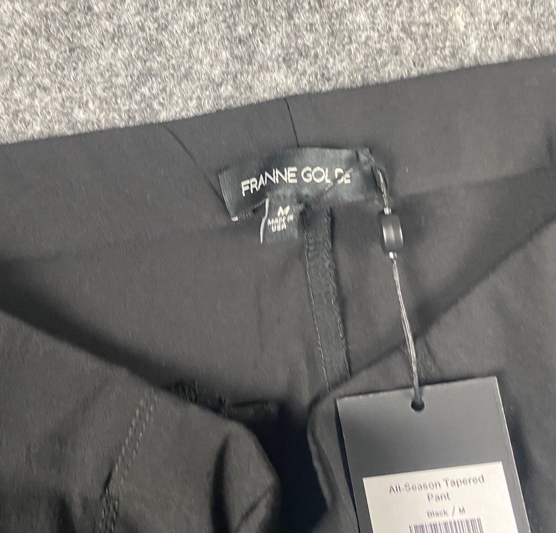 Franne Golde Women’s All Seasons Slim Ankle Magic Pant Black Size Medium
