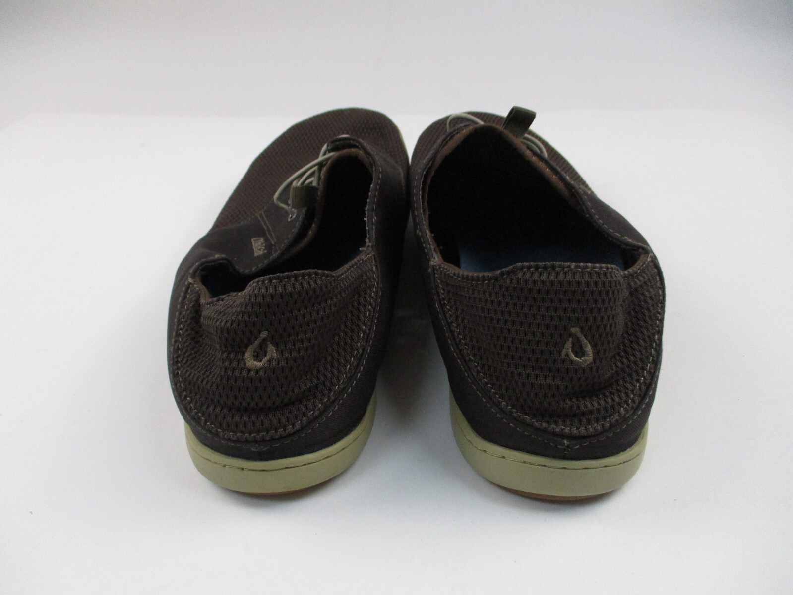 OluKai Men’s Nohea Moku Boat Shoes Mens 11 Brown Low Top Lace Up
