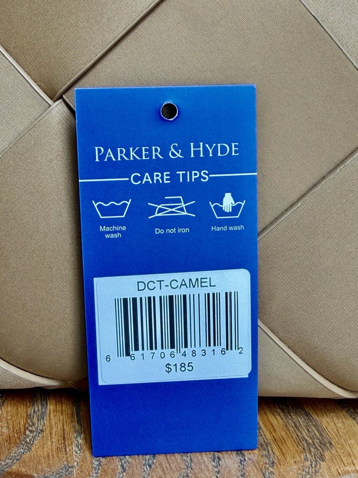 Parker & Hyde The Dallas Classic Tote in Camel woven tote bag