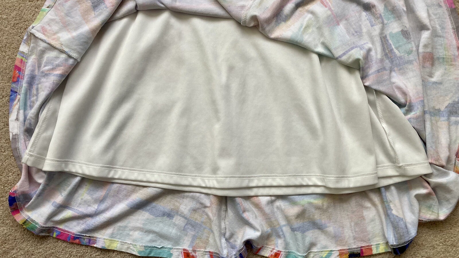 David Nieper Fully Lined Paint Strokes Print Stretch Midi Skirt Size 12 Viscose