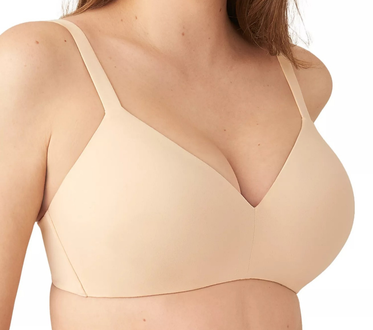 Wacoal Women’s How Perfect Soft Cup Wireless Bra, Sand Nude 5, 32B