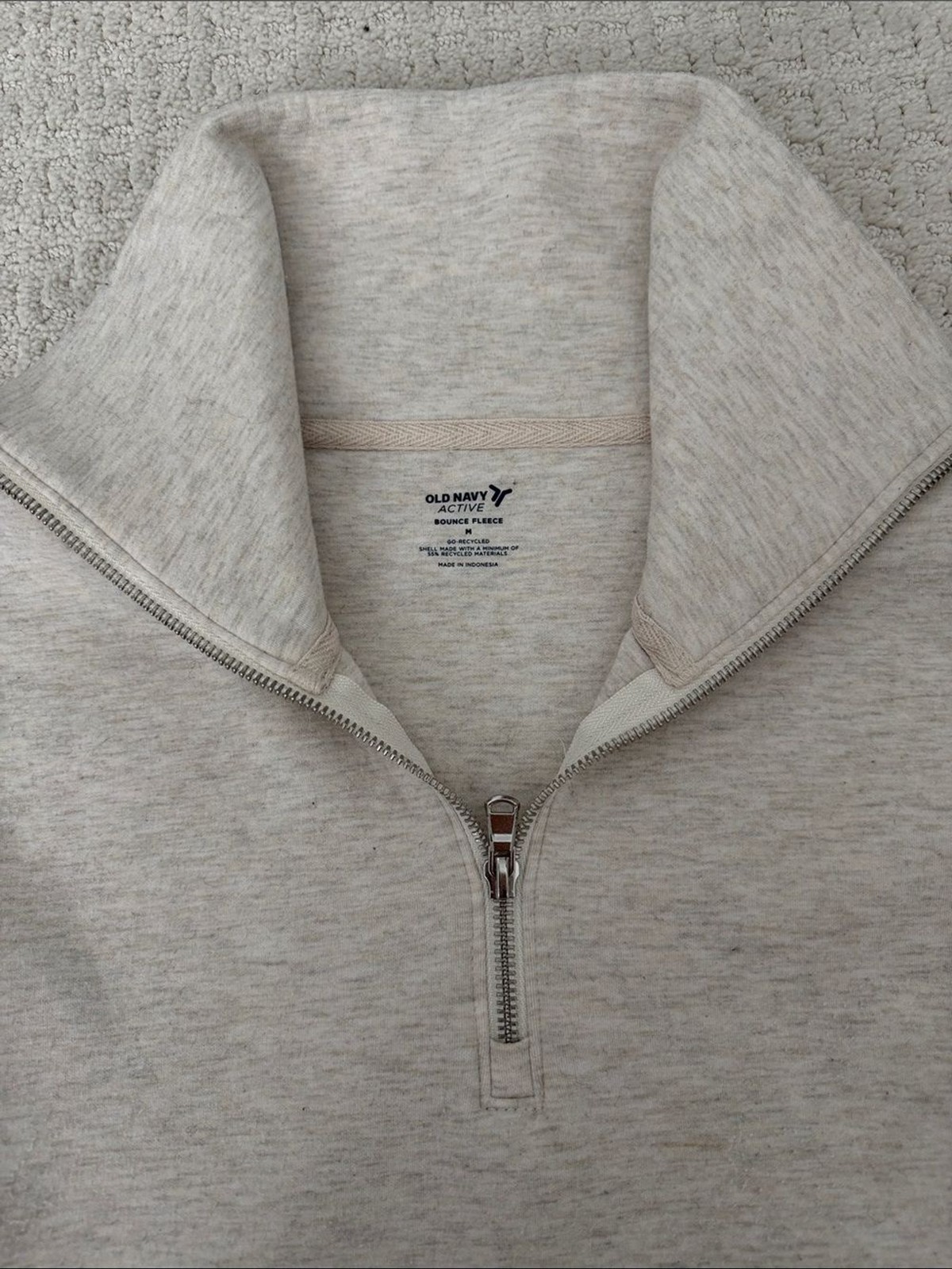 Old navy beige and Light Gray Quarter-Zip Pullover Sweater