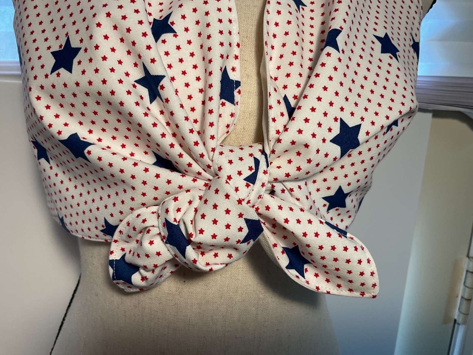 Halter top. 100% cotton, 100% hand made by seller. Beautiful for the Holiday!