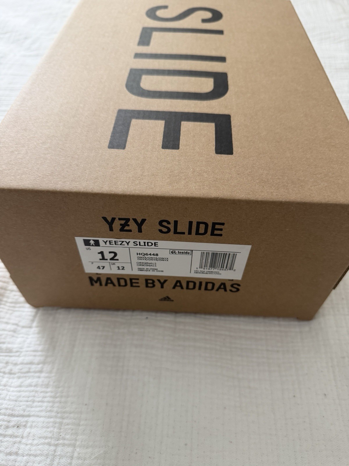 Adidas Yeezy Slide Onyx Size 12 NWOB HQ6448