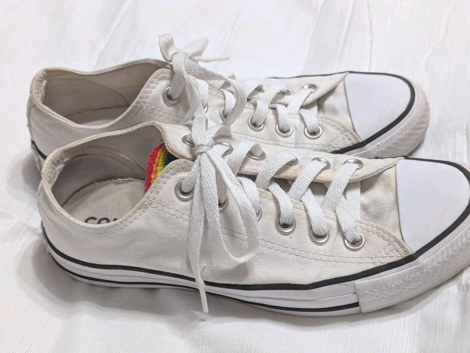 Sneakers Converse All Stars RAINBOW TONGUES Low Top Unisex Shoes Sz W8 M6 Pride