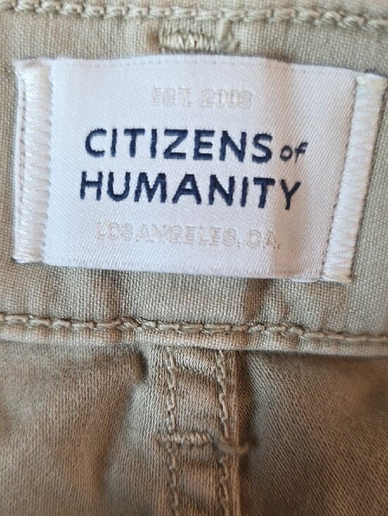 NEW $248 CITIZENS OF HUMANITY MARCELLE LOW SLUNG CARGO PANTS IN BRN QTZ SIZE 28
