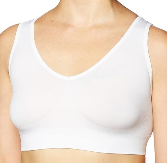The Original Ahh by Rhonda Shear – Women’s Seamless Leisure Bra – WHITE