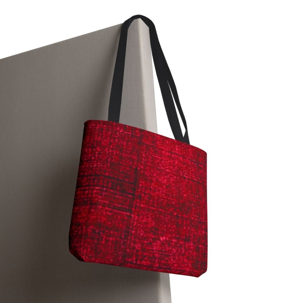 Tote Bag AOP Red Textured Design