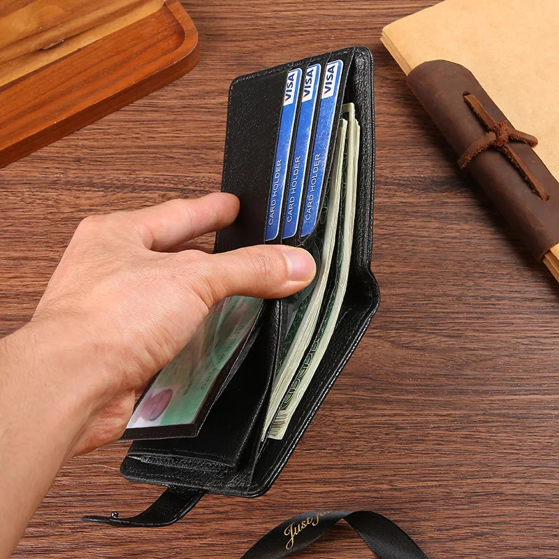 Vintage Wallet For Men Leather Short Hasp Man Wallets Casual Durable Coin Pouch