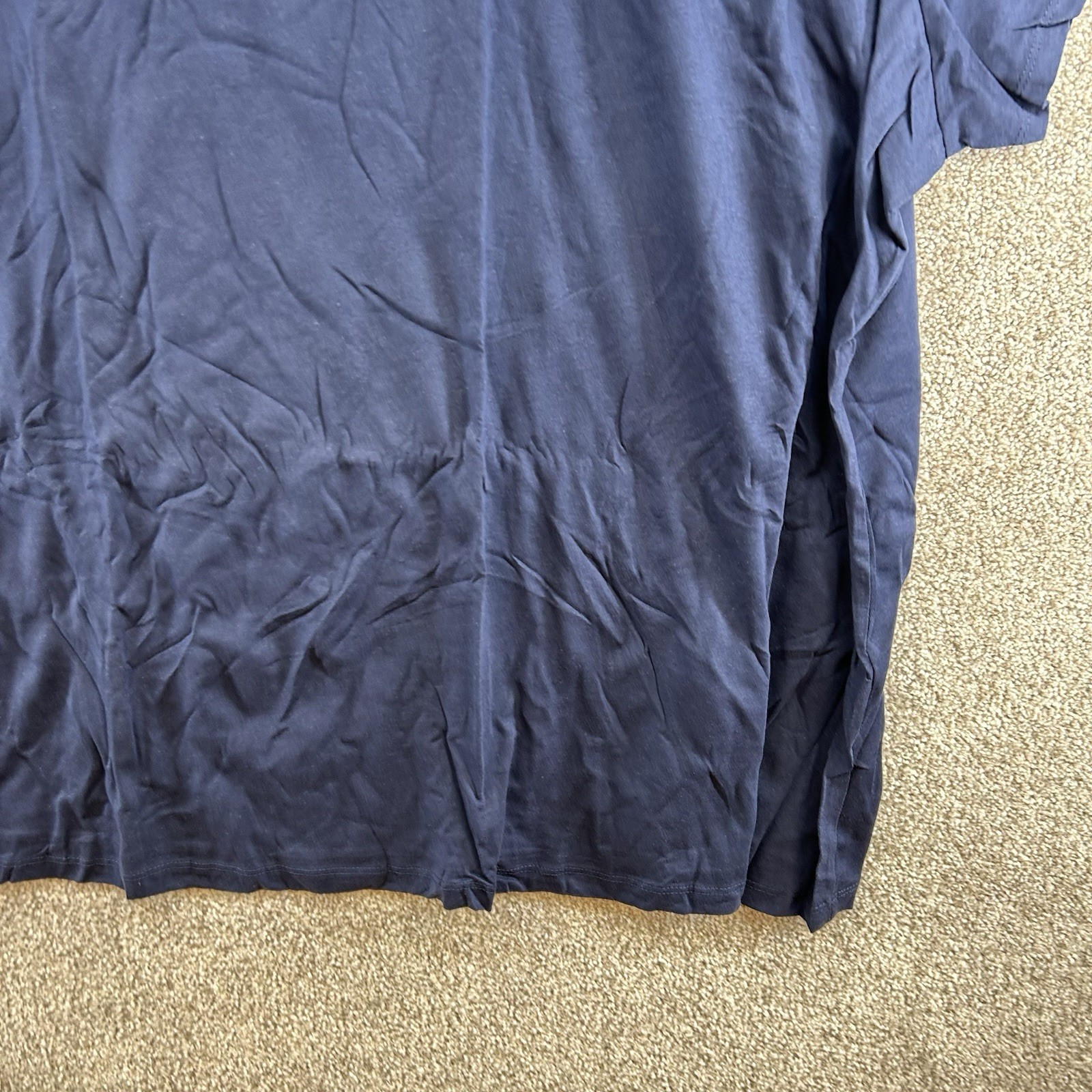 NWOT Roman’s Women’s T-Shirt Top Size 5X Blue Short Sleeve Pullover Stretch