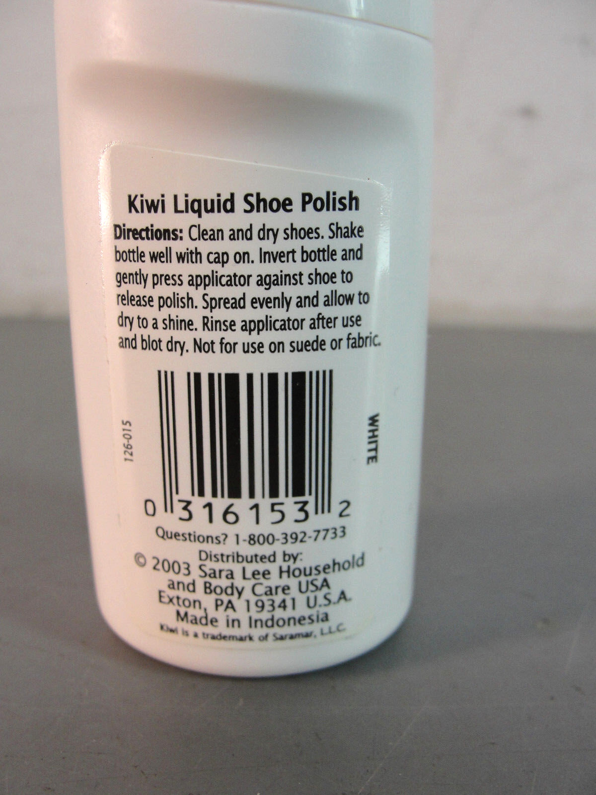 KIWI WHITE LIQUID LEATHER SHOE POLISH BOOT WHITENER 1 oz TRAVEL WORK OFFICE NEW