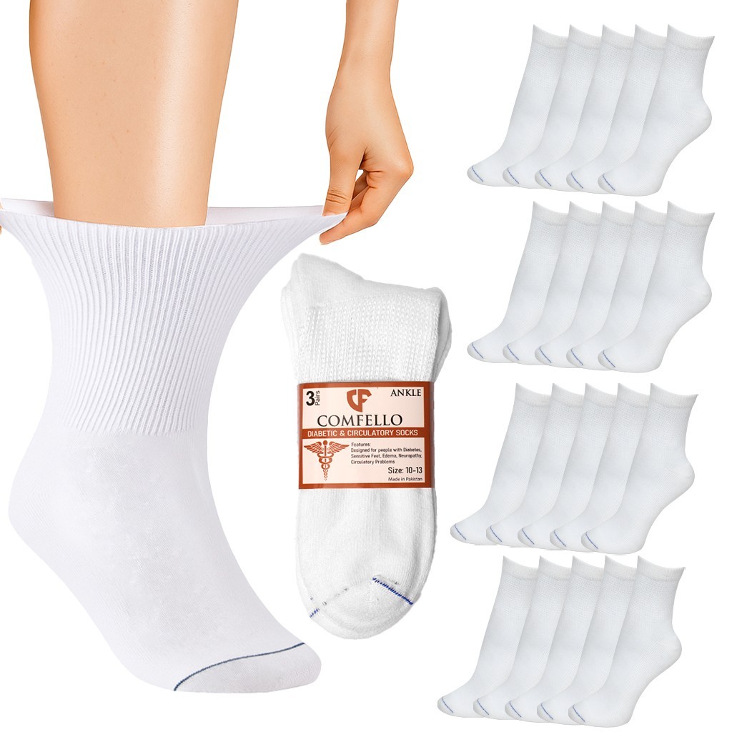 Diabetic Ankle Socks Mens Circulatory Health Low Cut Socks 3 12 Pairs 9-11 10-13