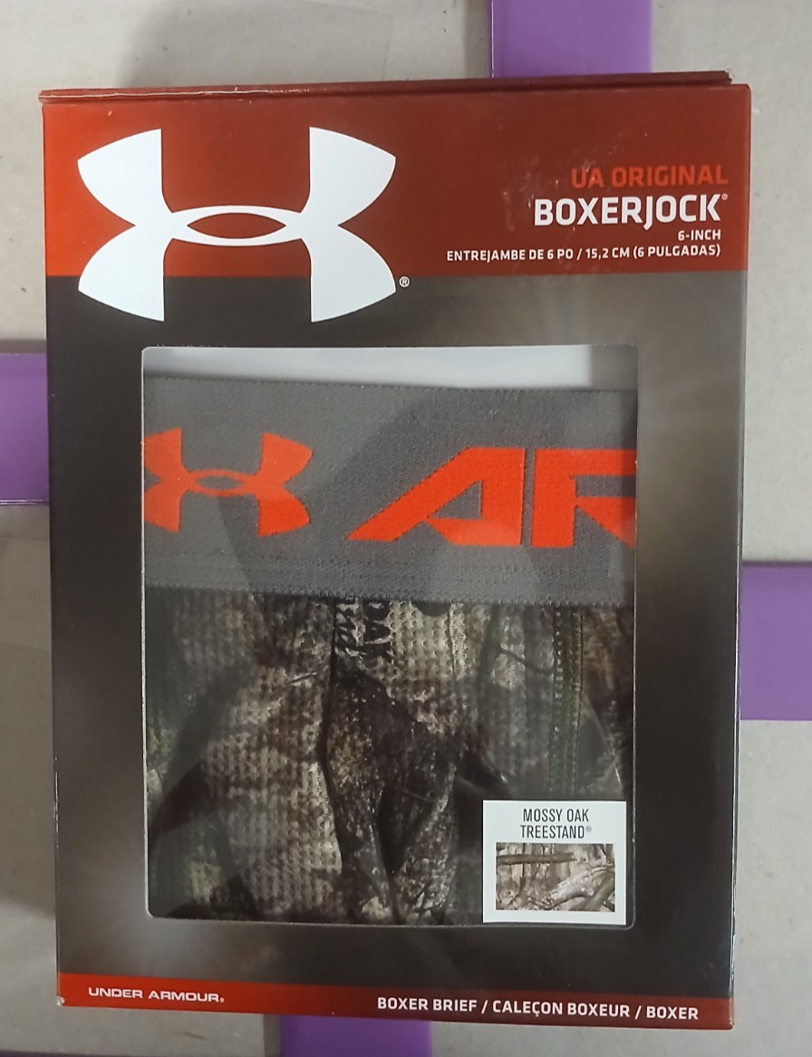 UNDER ARMOUR UA ORIGINAL BOXERJOCK 6″ Large 34-36 CAMO Mossy Oak Treestand
