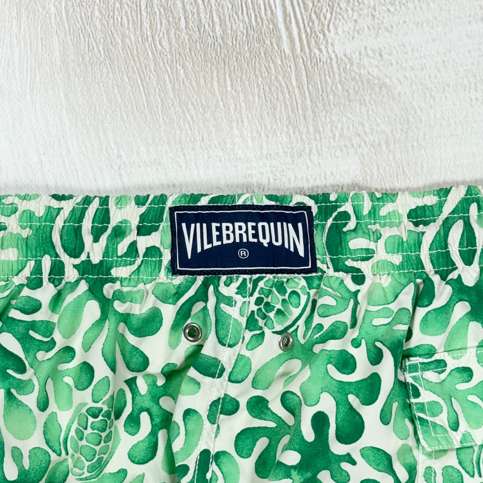 Vilebrequin Men’s Luxury Moorea Turtle Green Beach Swim Shorts Trunks Size XXXL