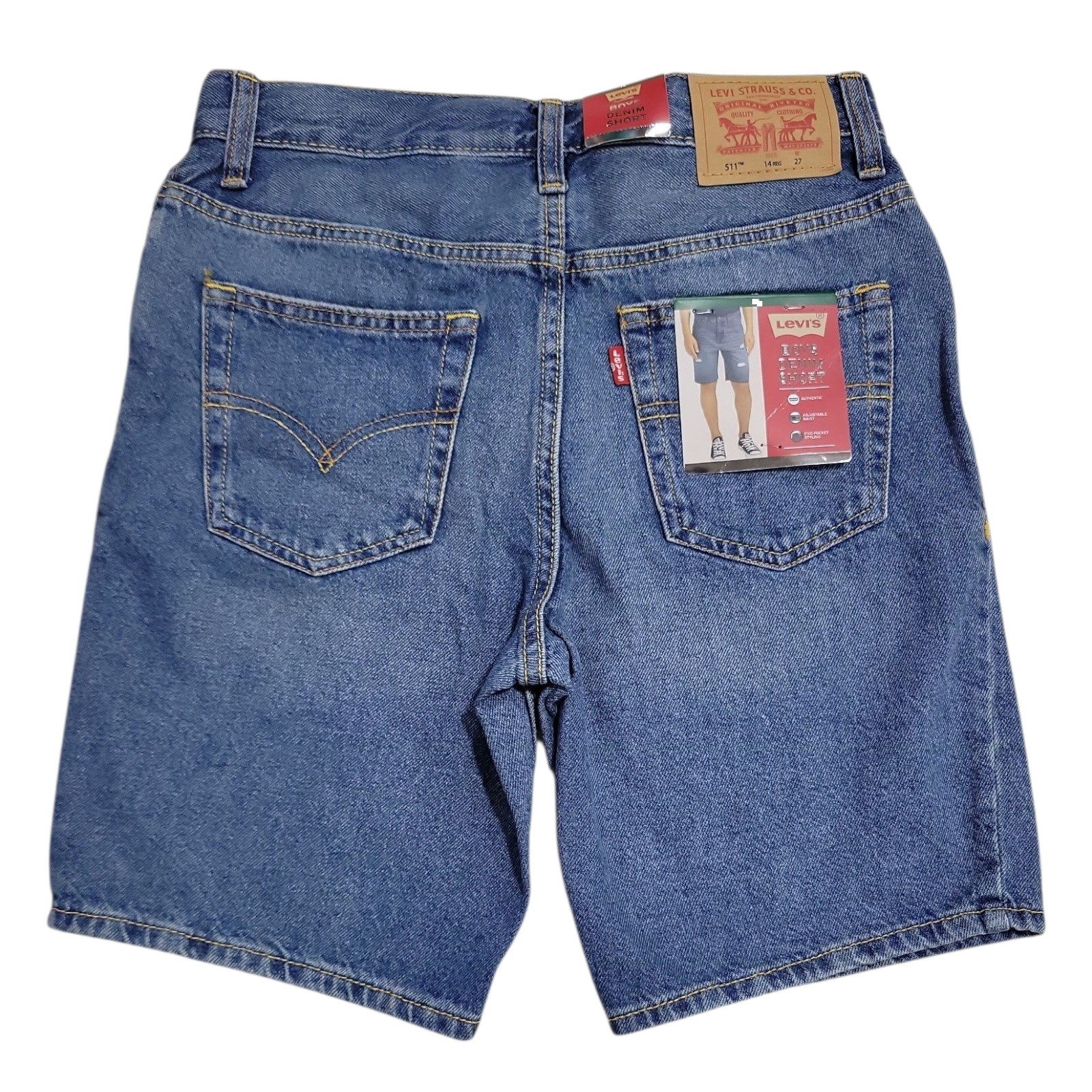 Levi’s Boys 511 Flexible 5 Pockets Denim Slim Fit Shorts, 955655