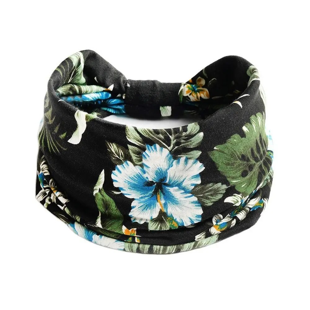 Bandanna Wide Sports Yoga Headband Stretch Hairband Elastic Hair Band Turban