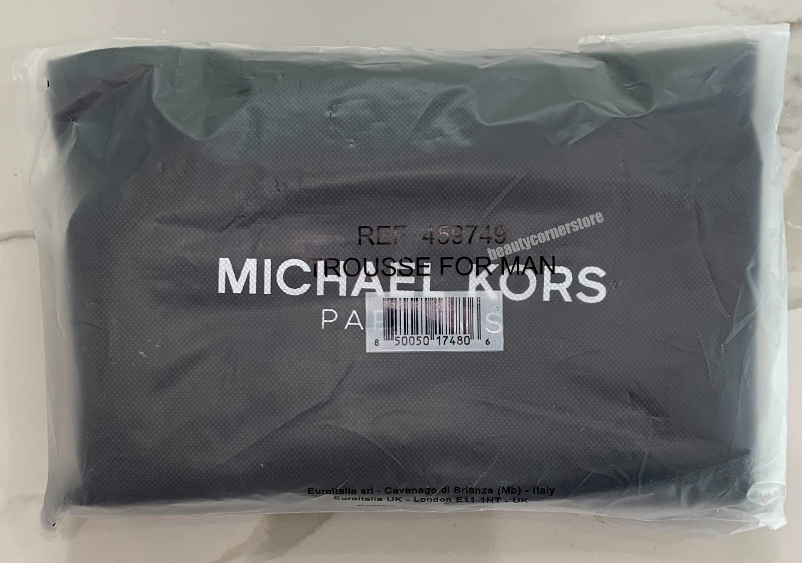 Michael Kors Parfums Pouch Dark Blue Toiletry Bag Travel Shaving Dopp + Dust Bag
