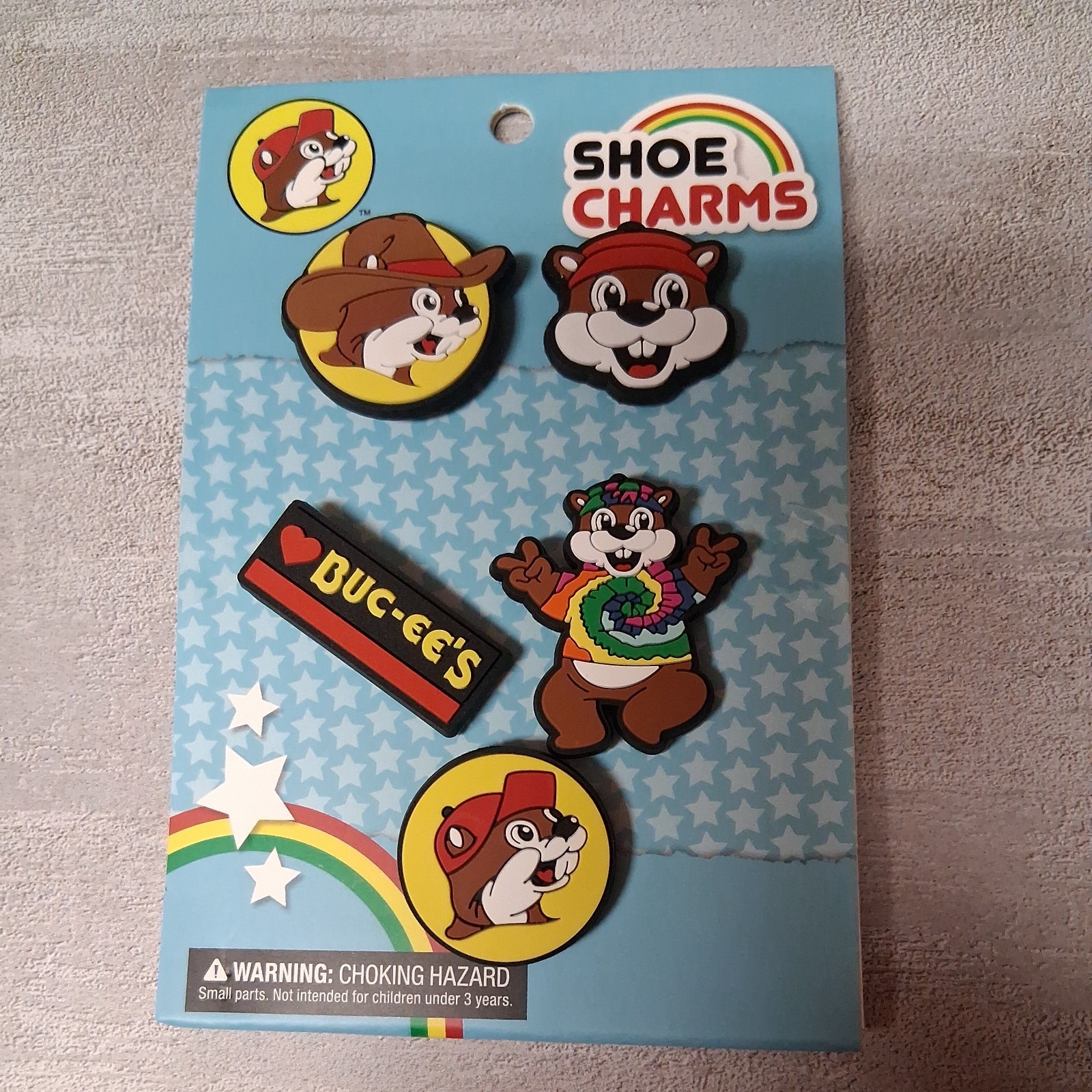 NEW Buc-ee’s SHOE CHARMS Set Of 5 – Great for Crocs and Bags – Bucees Beaver 🦫