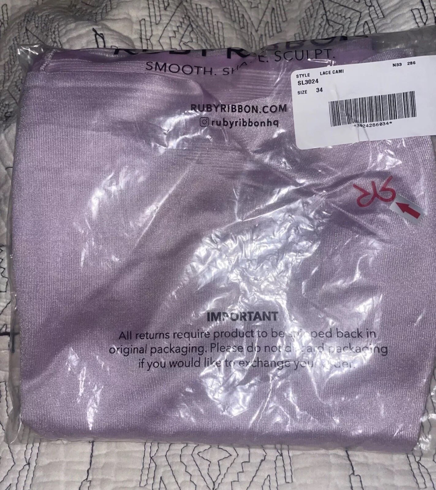 RUBY RIBBON LACE CAMI #3024 NEW!