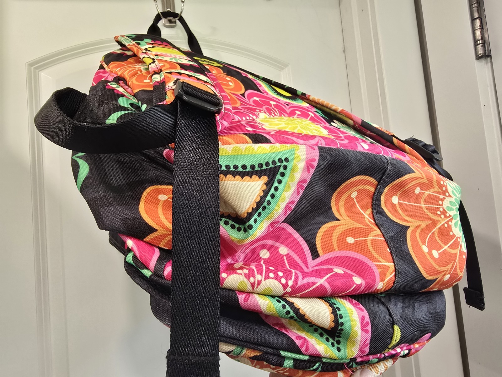 Vera Bradley Bouquet Book Bag Large Backpack Bright Floral Work School Travel