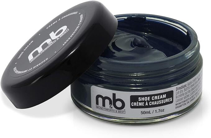 Moneysworth Best Boot & Shoe Cream Polish 50ml 1.7oz with/ without dauber brush